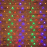 Гирлянда сеть 1х1,5 м. черный ПВХ 160 LED Мультиколор 215-119