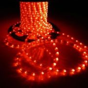 Дюралайт LED, постоянное свечение (2W) - красный Эконом 24 LED/м, бухта 100м