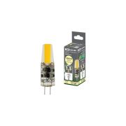 Лампа светодиодная G4-1,5 Вт-AC/DC 12 В-3000 К, COB, 9,5х36 мм TDM