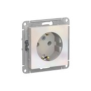 Механизм розетки 1-м СП AtlasDesign16А IP20 с заземл.  жемчуж. SchE ATN000443