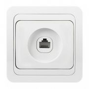 Марс Розетка комп. RJ-45 1-м белая  (SBE-02w-S1-RJ)