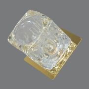 Светильник встраиваемый GLASS G4*20Вт плафон стекл.фигур. кубик основа золото (3084 G/green)