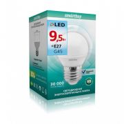 Лампа светодиод. Smartbuy-G45-9.5W/4000/E27 (Шар 85Вт)  SBL-G-9_5-40K-E27