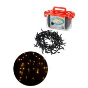 Гирлянда светодиодная «Бахрома» 2х1м, 152LED, 2700К, черный шнур, посл. подкл, IP65, 250 В, TDM
