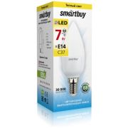 Лампа светодиод. Smartbuy-C37-7W/3000/E14 (Свеча 60Вт)