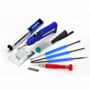 Набор для пайки REXANT(паяльник 8 Вт, оловоотсос, подставка, припой,отвертка,инструмент для монтажа)