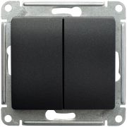 Glossa Переключатель 2кл.антрацит механизм GSL000765 (1шт)