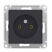 Механизм розетки 1-м СП AtlasDesign16А IP20 без заземл. карбон SchE ATN001041