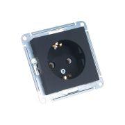 Механизм розетки 1-м СП AtlasDesign16А IP20 с заземл. карбон SchE ATN001043