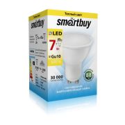 Лампа светодиод. MR-16 Gu 10  7W/3000 Smartbuy