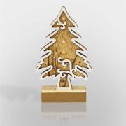 Деревянная фигурка с подсветкой «Елочка» 11,5*5*19 см