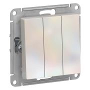Механизм Выключателя 3-кл. СП AtlasDesign 10A IP20 (сх.1+1+1) 10АХ жемчуж. SchE ATN000431
