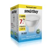 Лампа светодиод. MR-16 Gu 5.3  7W/3000 Smartbuy Диммер (60 Вт)