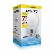 Лампа светодиод. Smartbuy-G45-7W/3000/E27 (Шар 60Вт)