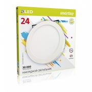 Светодиод. свет-ик (наклад.) Round SDL Smarbuy-24w/6500K/IP20/40(круг)