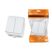 Выключатель 2-кл. OУ IP44 10А белый «Орель»TDM