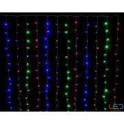 Занавес 156 LED МУЛЬТИ, 2*2м/ 12*13, контроллер рычажк., ш.п. 3м, прозр.пр., 1 линия, 1 цвет, IP 20