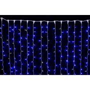 Занавес-пвх 280 Led СИНИЙ 2х2м. flash-w; 14 нитей, пров-бел Ø2мм, соединяется, IP 54