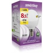 Лампа светодиод. Smartbuy-P45-8.5W/3000/E14 (Шар 75Вт)