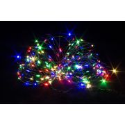 Нить 500 Led МУЛЬТИ 50м; нить роса пр. с тонким ПВХ, контр. диод 3*15мм, IP 65