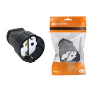 Кабельная розетка 2П+3 16А 250B черная TDM SQ1806-0132