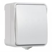 Выключатель 1-клавишный 10А, IP54, белый, «Сатурн» (SBE-04g-10-SW1-0)